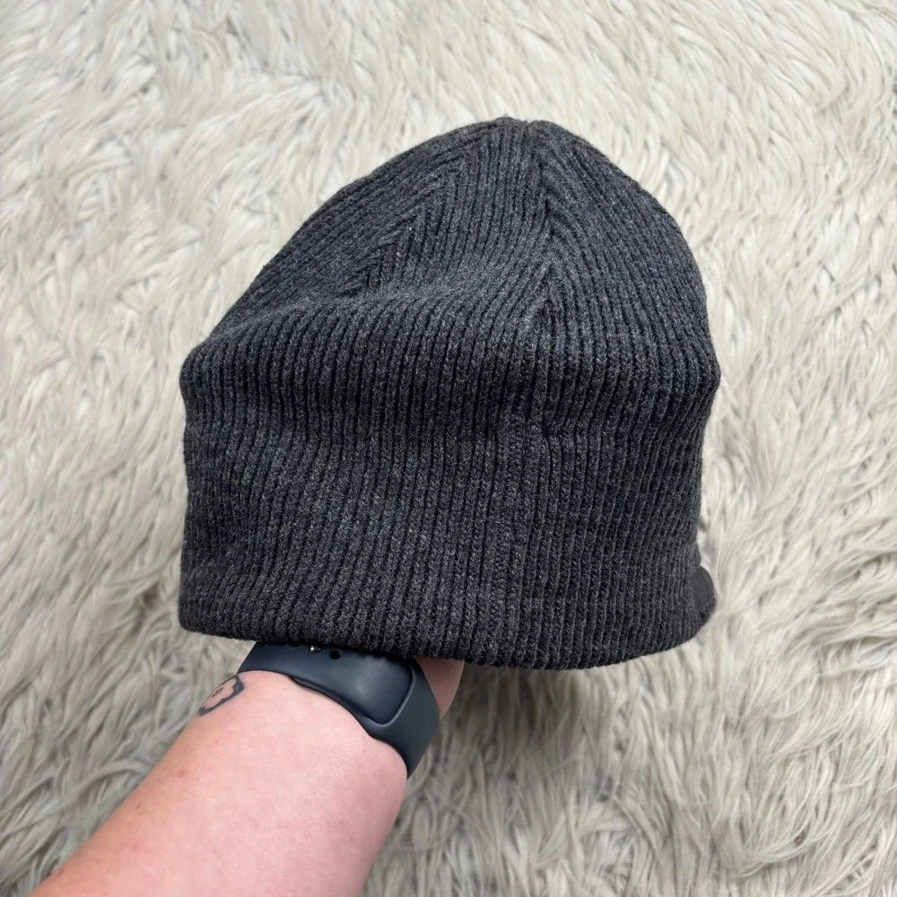 Quicksilver Men's OS Gray Billed Beanie Hat Skate Surfer Urban Streetwear Y2K